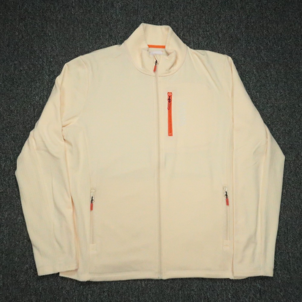 Swims Jacket Mens Extra Large Cream Tan Musala Full Zip Fleece Waffle Grid XL